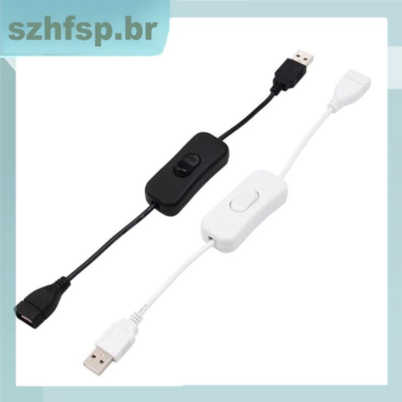 Adaptador De Linha De Alimentação Do Ventilador USB Cabo Conector Fêmea Para Macho Com Interruptor Extensão ON/OFF Lâmpada em Oferta na Shopee