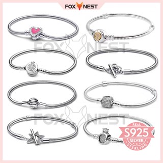 Carta Da Coroa Brilhante Pulseira Boa Sorte Cadeia DIY (100 % S925 Prata Esterlina) + Bolsa De Veludo