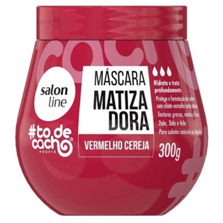 Máscara Matiza Vermelho Cereja To De Cacho Salon Line 300g