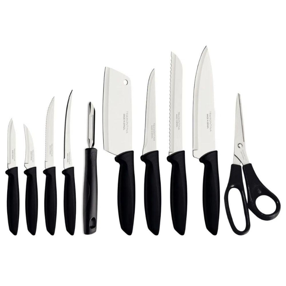 Jogo de Facas Tramontina Plenus 23498/065 10 Peças Inox Cabo em Polipropileno em Oferta na Shopee