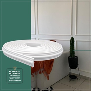 Roda Meio Boiserie de EVA Flexível Autocolante 3,8cm de altura 5 metros RM520 em Oferta na Shopee