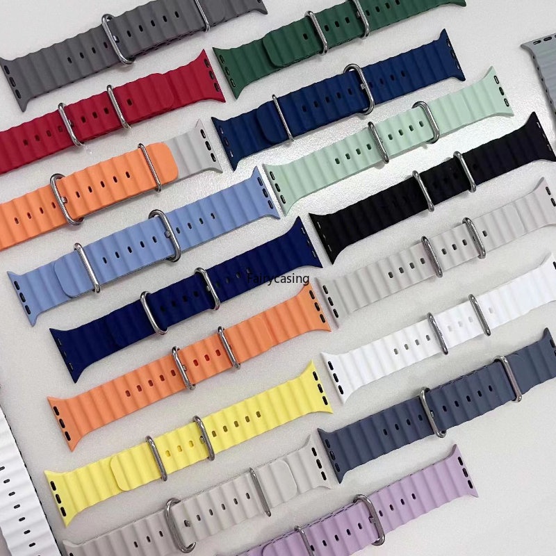 Nova Pulseira De Relógios Marítimos De Duas Cores É Aplicável Para A Apple Watch Band Series 8 Ultra 49mm 45mm 41mm Smart 44mm 40m 42mm 38mm IWatch 7 6 5 4 3 2 1 Se Acessórios