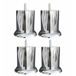 Kit 4 Pe 7cm Cromoado Sofa Mesa Poltrona Rosca Soberba