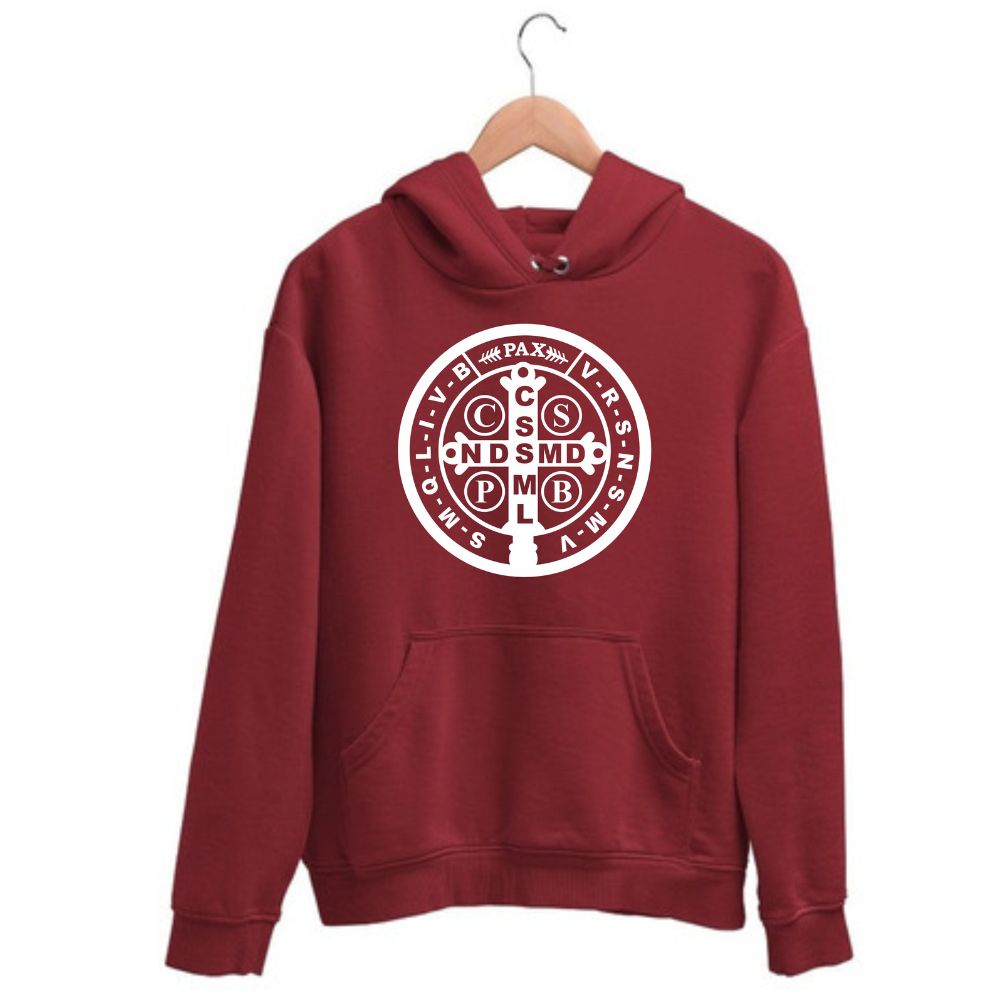 Blusa Moletom Feminino Masculino Com Capuz  - Medalha São Bento