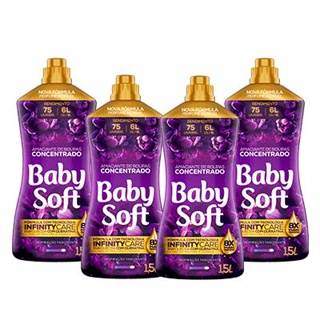 Kit 4 Amaciante Concentrado Baby Soft Inspiração Fascinante 1,5L em Oferta na Shopee
