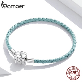 Bamoer Pulseira De Couro Genuíno Com Pingente De Trevo De Prata Esterlina 925 Moda Jóias Para Mulheres & Meninas 2 Estilos Scb220 em Oferta na Shopee