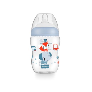 Mamadeira First Moments Marshmallow Azul 270ml +2 meses Fisher Price - BB1029 em Oferta na Shopee