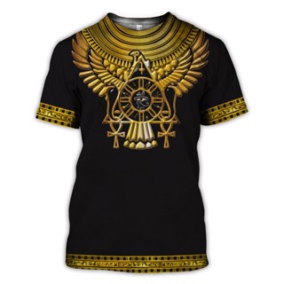 Summer Eye Hipster Deus Egípcio Do Horus 2023 Camiseta Homens 3D Impressão Harajuku Casual Unisexo Manga Curta