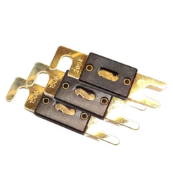 Kit 2 Fusíveis Faca Anl Solar 150a e 1 Fusível 200a Grande Banhado a Ouro