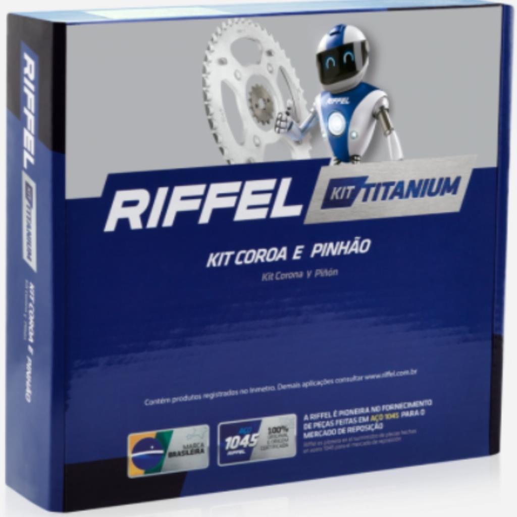 Kit Relacao Tracao Transmissao Honda Cg Titan Fan 125 2014 2015 2016 2017 2018 Original Riffel