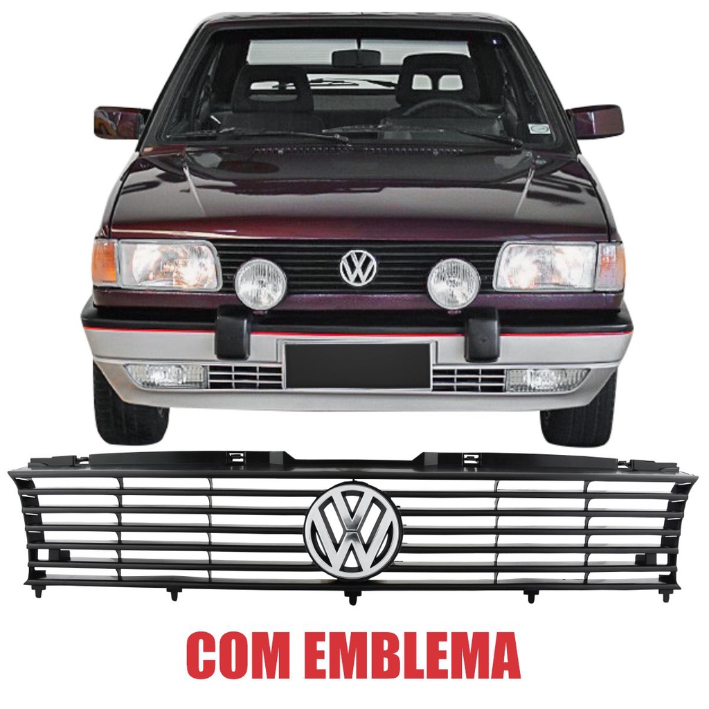 Grade Frontal Vw Gol G1 Saveiro Parati 1991 Á 1994 + Emblema em Oferta na Shopee