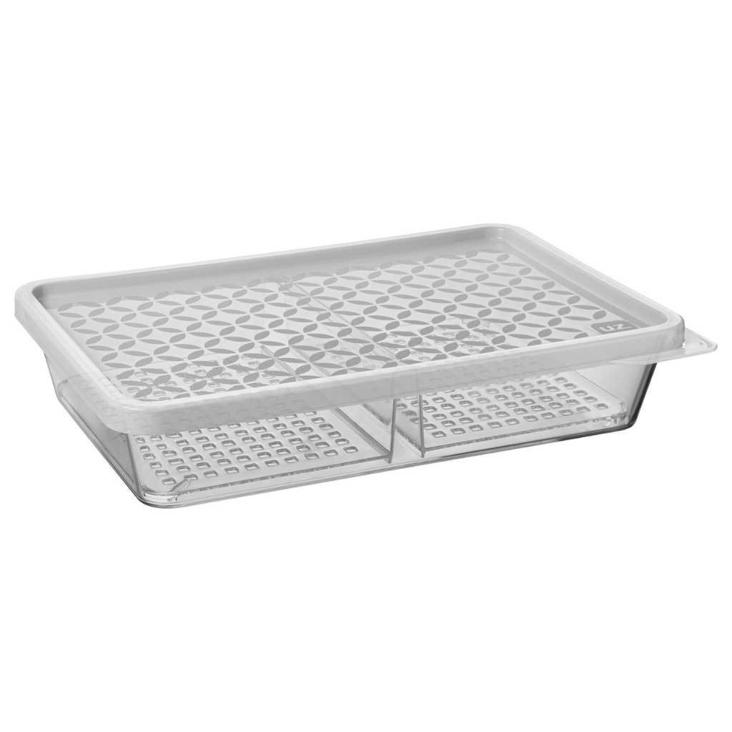 Porta Frios Geladeira Divisória Tampa Organizadores Transparentes Multiuso Resistente Prático -Uz428