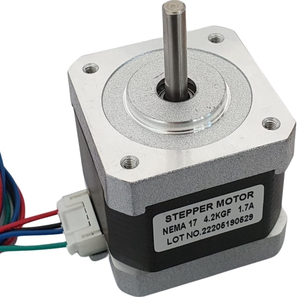 Motor de Passo Nema 17 4.2Kgf 1.7A (Stepper Motor 17HS4401) Impressão 3D, Mini CNC, Robotica