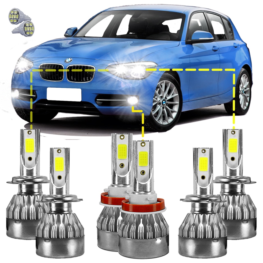 Kit Ultra Led Bmw 118i 2012/19 20000 Lúmens 6500k