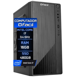 Computador Fácil Intel Core i7 3.4GHz 16GB SSD 480GB em Oferta na Shopee