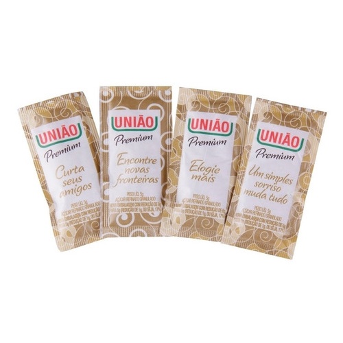 Açucar em Sachê União 5g Refinado Granulado - 100 Und Revenda em Oferta na Shopee