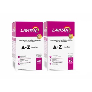Kit Lavitan A-Z Mulher 60 comprimidos - 2 Unidades