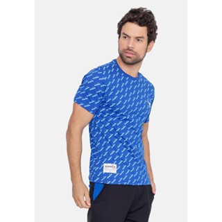 Camiseta Diadora Full Logo Azul Royal