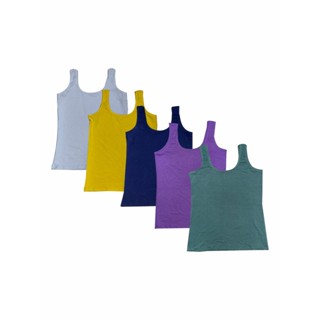 Kit Com 5 Camisetas Regatas Feminina Cores Sortidas