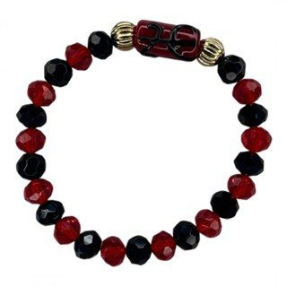 Pulseira Pomba Gira Preta e Vermelha Firma Cristal
