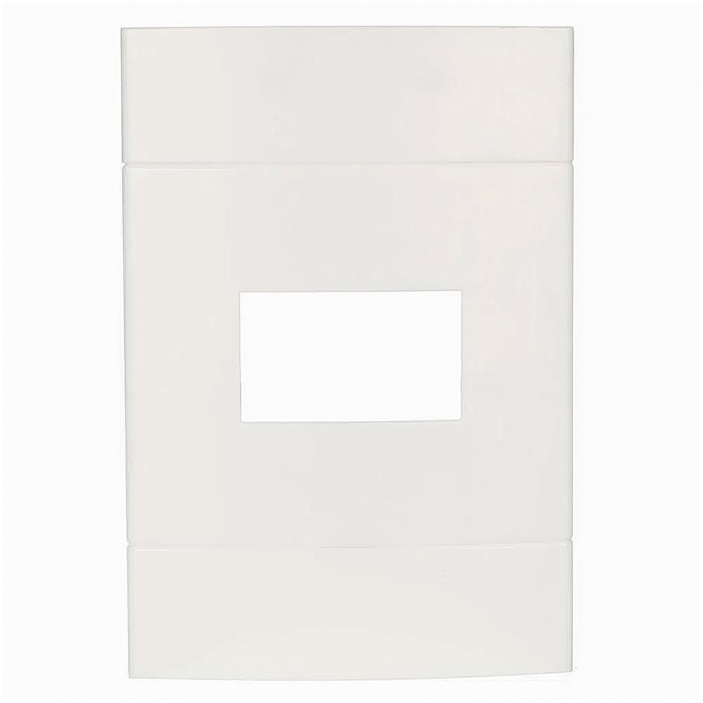 Placa Acabamento 4x2 1 Posto Horizontal Branco Lunare