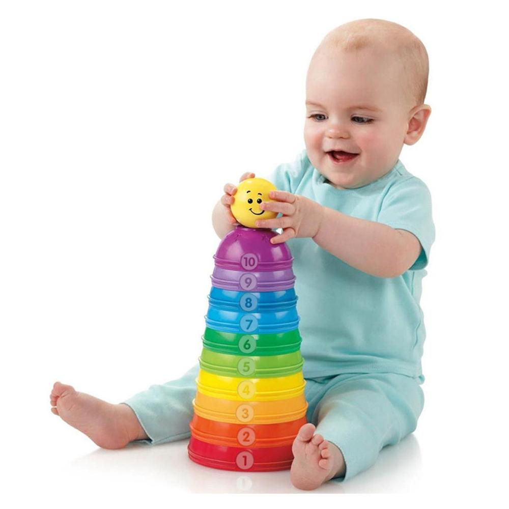Potinhos Empilhar Fisher Price Brilliant Basics - Mattel em Oferta na Shopee