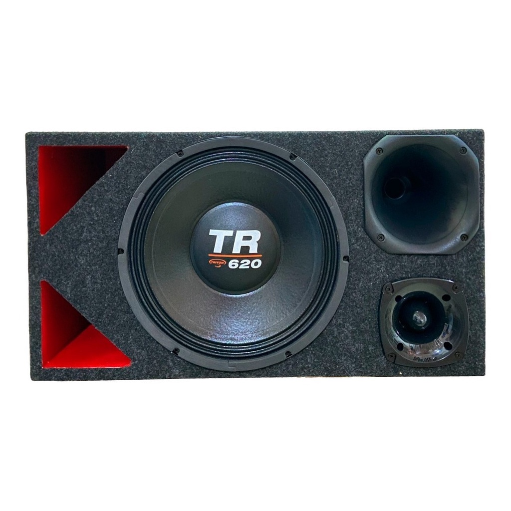 CAIXA TRIO TRITON TR 620 DUTO TRIANGULAR SOM AUTOMOTIVO COMPLETA em Oferta na Shopee