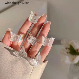 Atacado 10pcs Mini Garra De Borboleta Para Cabelo Resina Transparente Fofa Grampos De Doce Aurora Barrettes Moda Infantil Meninas Acessórios .