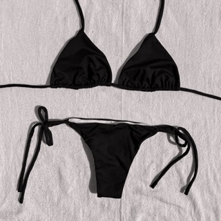 Biquíni top Cortininha calcinha de Amarrar com Forro Moda Praia para o Verão