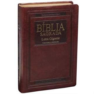 Bíblia Sagrada com Índice | Letra Gigante  | Almeida Revista e Atualizada | Capa Luxo Marrom em Oferta na Shopee