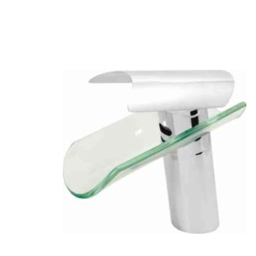 TORNEIRA MISTURADOR MONOCOMANDO LAVATORIO CASCATA MESA GLASS VIDRO BAIXA 4902