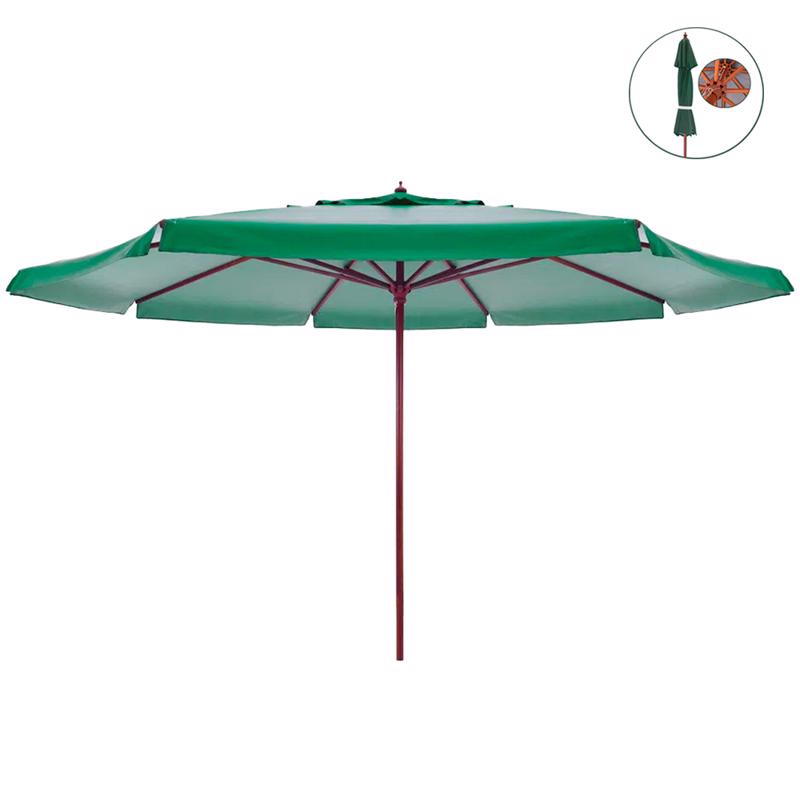 Ombrellone 4M Verde Bagum Haste em Madeira 400803 Bel