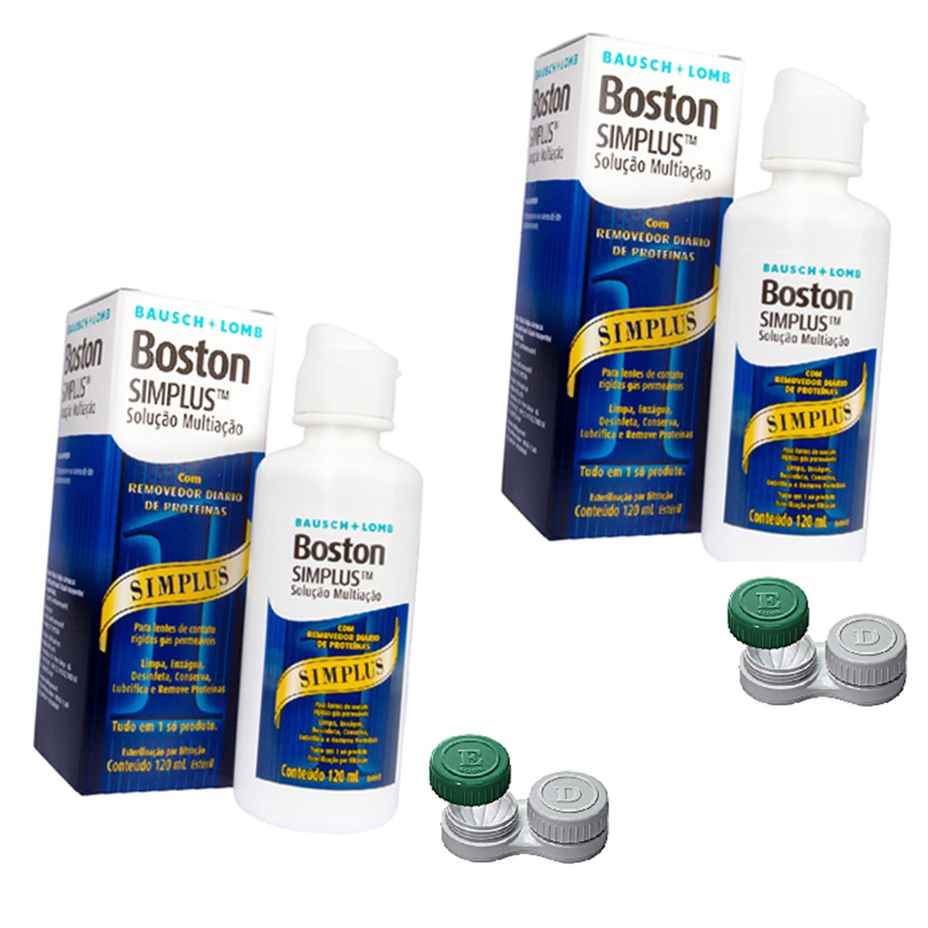 Solução Boston Simplus 120ml 2 Caixas + Estojo em Oferta na Shopee