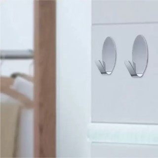 Gancho De Aço Inoxidável Adesivo com 6 para Pendurar Roupas Porta Bolsas Chave Cabide de Parede