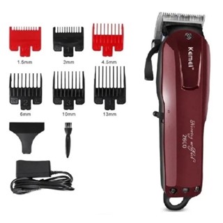 Maquina De Cortar Cabelo Sem Fio Kemei 2600 Profissional