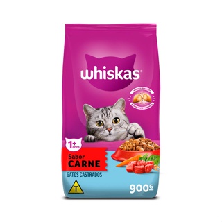 Ração Whiskas Para Gatos Adultos Castrados Sabor Carne 900g em Oferta na Shopee