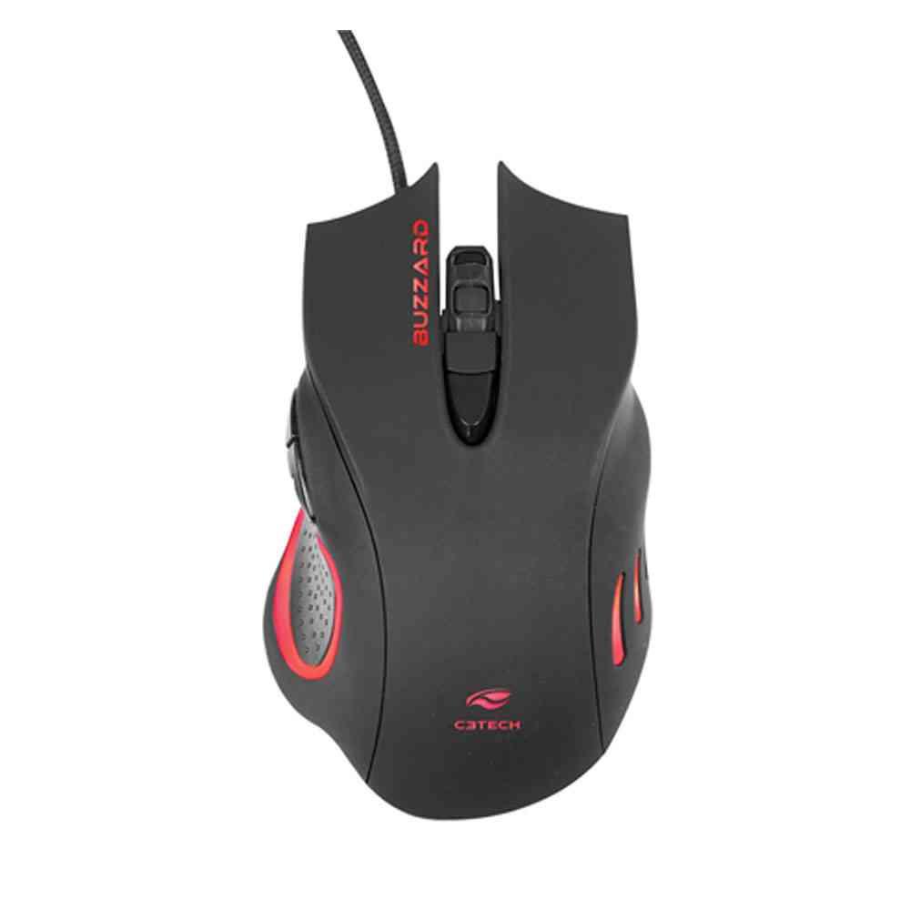 Mouse Gamer USB C3Tech MG-110BK Buzzard 3200 DPI Iluminação