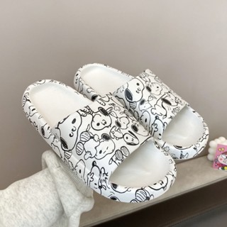 Chinelos Confortáveis De Solado Grosso Sapatos Femininos De Banho Fofo Anti-Derrapante E Podem Ser Usados Fora De Casal De Verão