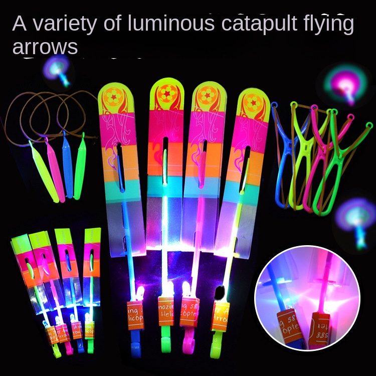 1pc Slingshot Flashing Arrow Dia Das Crianças Toy Luminous Kindergarten Gift