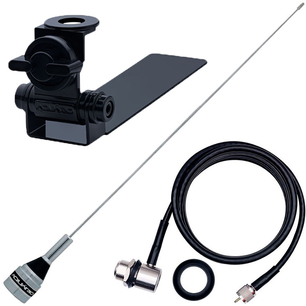 Antena Vhf 1/4 M-300c Cabo Mini Motorola 5,5m Suporte Carroceria Caminhonete