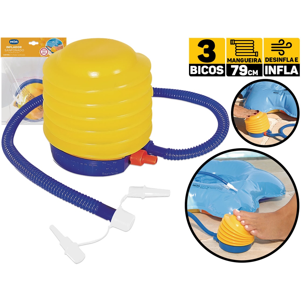 Bomba Bombinha Para Encher Piscina Inflável Boia Colchão Bola Mor 001891 em Oferta na Shopee