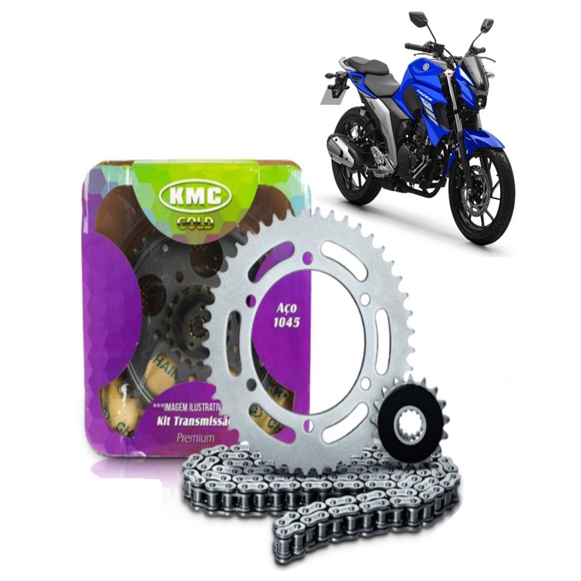 Kit Relacao Tracao Transmissao Yamaha Fazer 250 2006 A 2017 Com Retentor Original Kmc