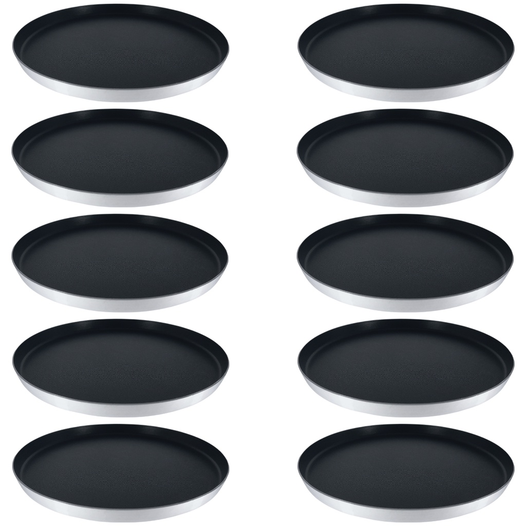 Assadeira Forma Mini Pizza 15 Cm Em Alumínio Antiaderente - 10 Unidades