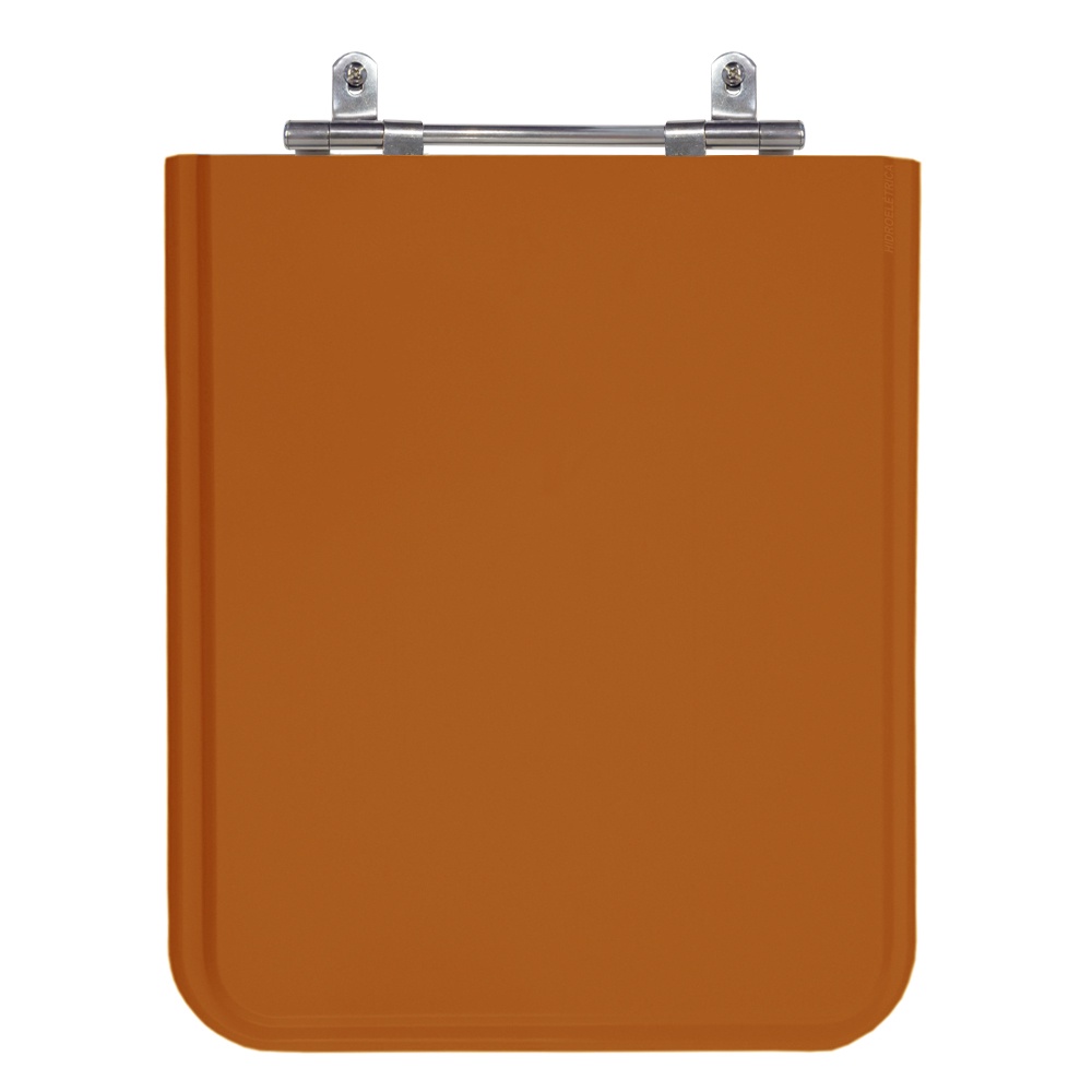 Assento Sanitário Square Caramelo (Ocre) Tampa para Vaso Incepa de Madeira Laqueada