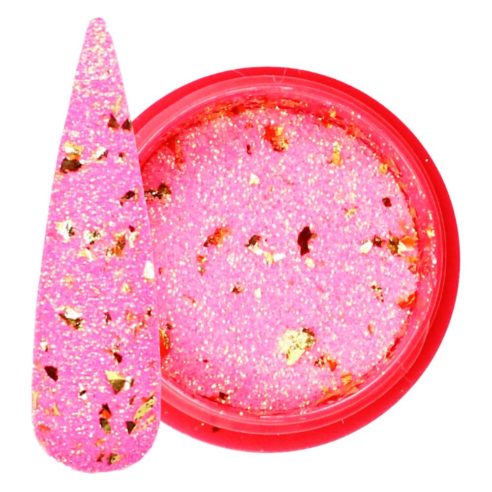 Glitter Rosa Fantasia Extra Fino Com Foil 2g Decoração Unhas