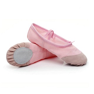 Sapatos De Dança De Ballet De Lona Para Meninas Adultas Sola Dividida Ginástica