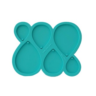 Molde silicone resina brincos colares pingente Gota R-403