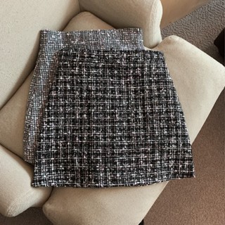 Toalha De Verão Nova Em tweed Xadrez mini Saia Feminina skinny Com Corte Trapézio