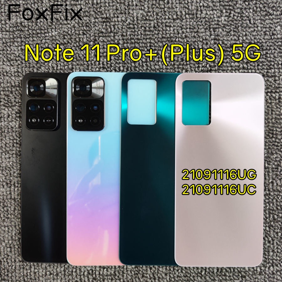 Tampa Traseira Para Xiaomi Redmi Note 11 Pro + Plus 5G Da Bateria Painel De Vidro Carcaça Com Substituição Lente Câmera 21091116UG 21091116UC