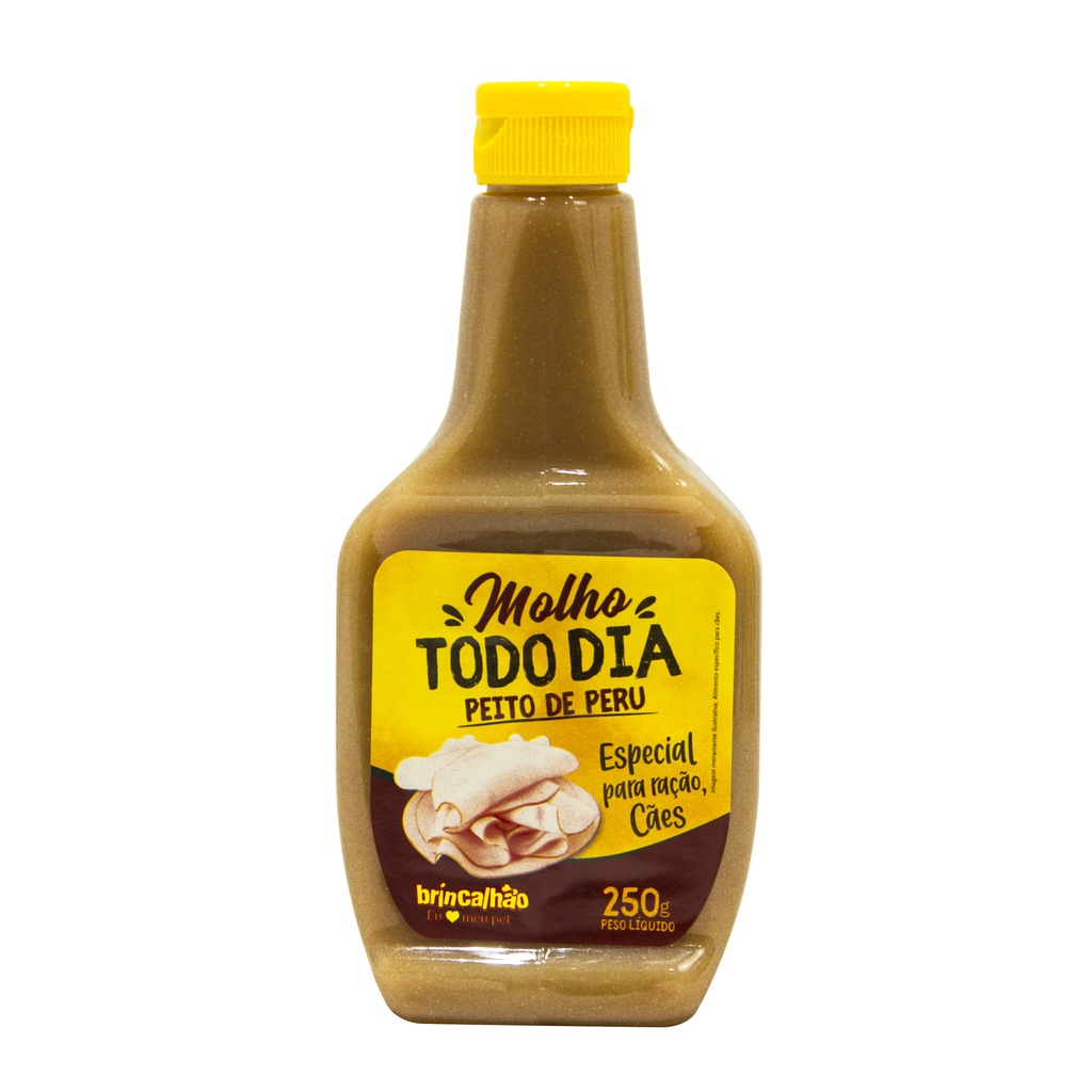 Molho para Ração Cachorro Peito de Peru 250g Brincalhão Mais Sabor